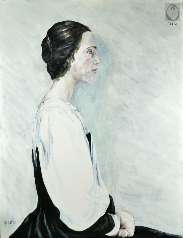 oil on paper - olio su carta di Piro